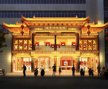 New Chinese Style Facade Element-ID:470020061