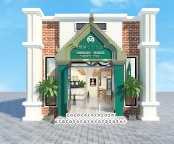Southeast Asian Style Facade Element-ID:405961044