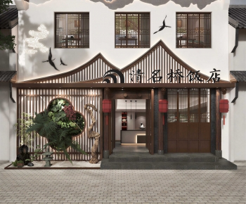 New Chinese Style Facade Element-ID:402862071