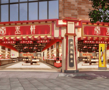 New Chinese Style Facade Element-ID:346038103