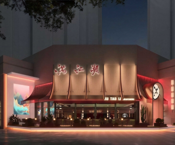 New Chinese Style Facade Element-ID:532980028