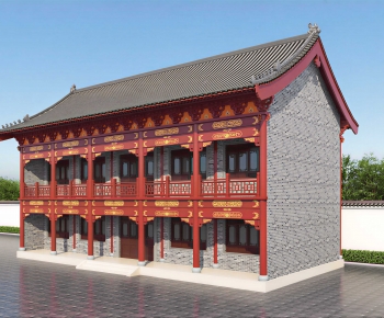 Chinese Style Appearance Of Commercial Building-ID:839370011