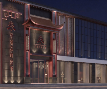 New Chinese Style Facade Element-ID:729759935