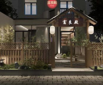 New Chinese Style Facade Element-ID:534923087
