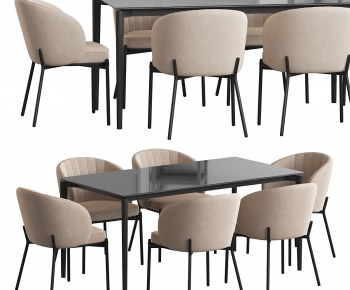 Modern Dining Table And Chairs-ID:670034892
