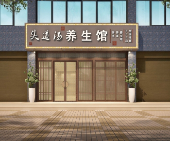 New Chinese Style Facade Element-ID:125891926