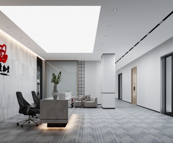Modern Office Reception Desk-ID:729109059