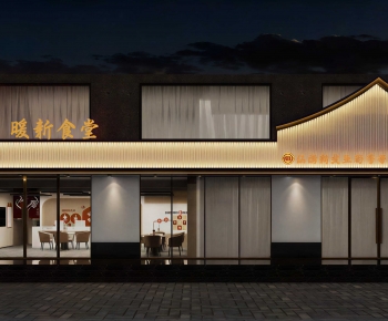 New Chinese Style Facade Element-ID:304857976