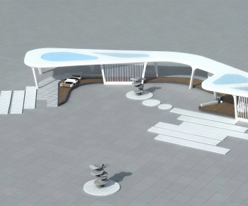 Modern Building Component-ID:424350982