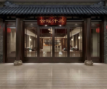 New Chinese Style Facade Element-ID:371896032