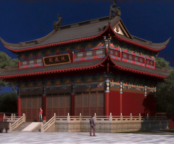 Chinese Style Ancient Architectural Buildings-ID:522278071