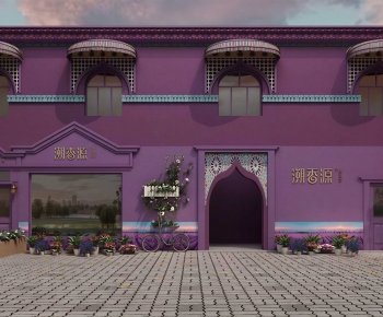 New Chinese Style Facade Element-ID:357409004