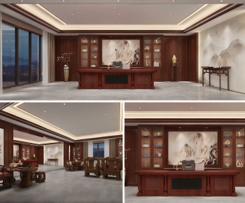 New Chinese Style Manager's Office-ID:826425085
