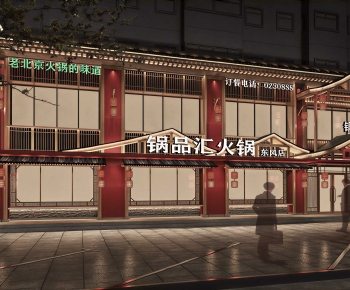 New Chinese Style Facade Element-ID:151935105