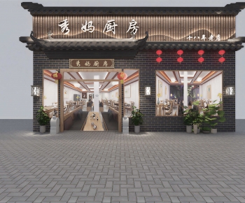 New Chinese Style Facade Element-ID:164963963