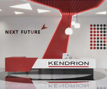 Modern Office Reception Desk-ID:147430903