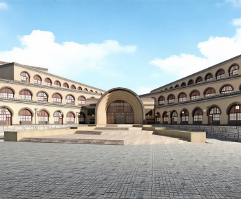 European Style Appearance Of Commercial Building-ID:363620041
