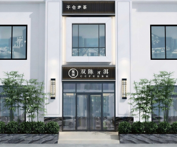 New Chinese Style Facade Element-ID:481604108