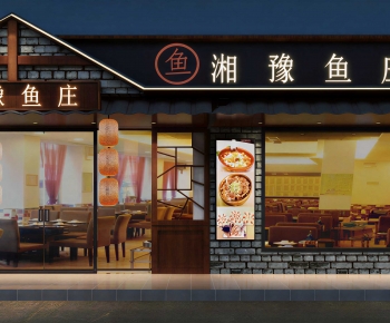 New Chinese Style Facade Element-ID:242839105