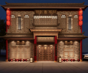 New Chinese Style Facade Element-ID:550163033