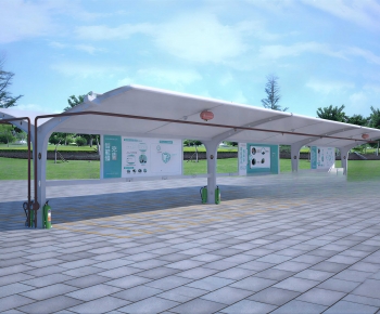 Modern Outdoor Parking Lot-ID:299467096