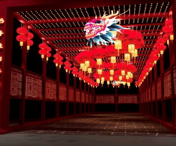 New Chinese Style Office Aisle-ID:747910986