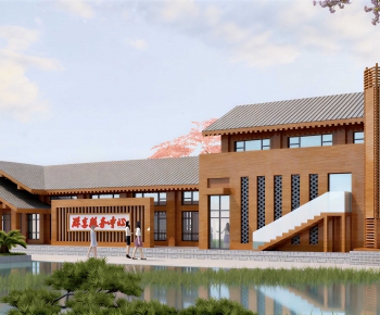 New Chinese Style Public Building-ID:715229039