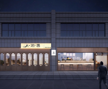 New Chinese Style Facade Element-ID:366189007