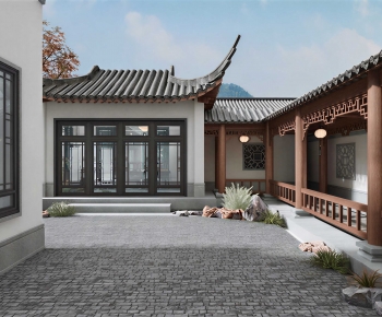 New Chinese Style Courtyard/landscape-ID:377681021