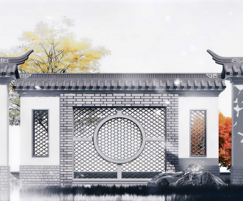 Chinese Style Landscape Wall-ID:851514101