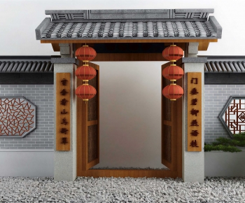 New Chinese Style Facade Element-ID:187308078