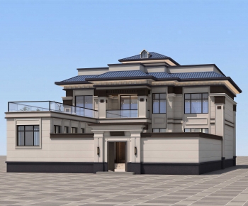 New Chinese Style Detached Villa-ID:390654097