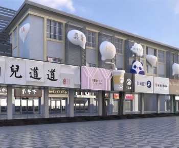 New Chinese Style Facade Element-ID:424299298