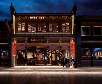 New Chinese Style Facade Element-ID:363076933