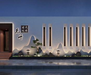 New Chinese Style Facade Element-ID:229093074
