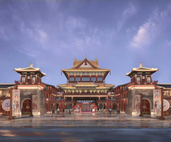 Chinese Style Ancient Architectural Buildings-ID:311737062