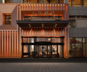New Chinese Style Facade Element-ID:100238086