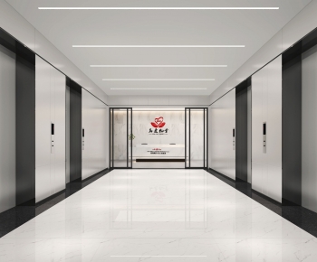 Modern Office Elevator Hall-ID:858478075