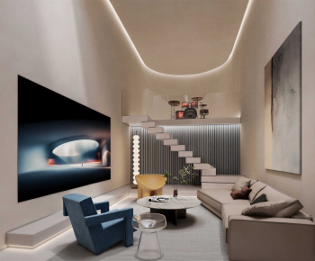 Modern A Living Room-ID:805840974