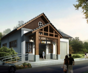 New Chinese Style Public Building-ID:737458941