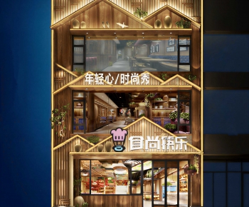 New Chinese Style Facade Element-ID:327661049