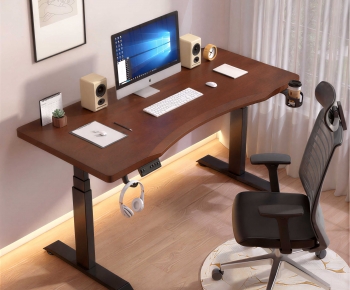 Modern Computer Desk And Chair-ID:660892965