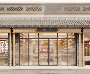 New Chinese Style Facade Element-ID:268603098