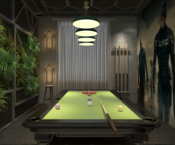 Industrial Style Billiards Room-ID:475296027