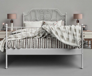 Nordic Style Double Bed-ID:578570478