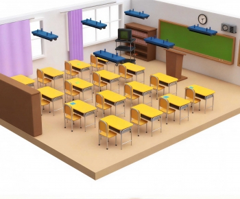 Modern School Classrooms-ID:643270056