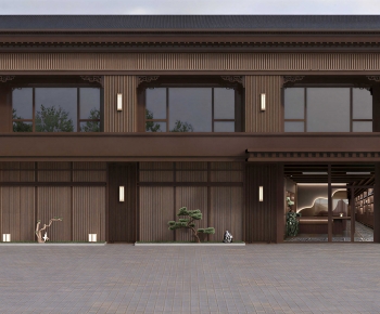 New Chinese Style Facade Element-ID:588597061