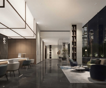 Modern Office Reception Desk-ID:323493008