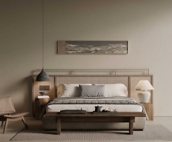Modern Double Bed-ID:195322994