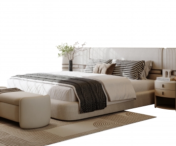 Modern Double Bed-ID:420674093